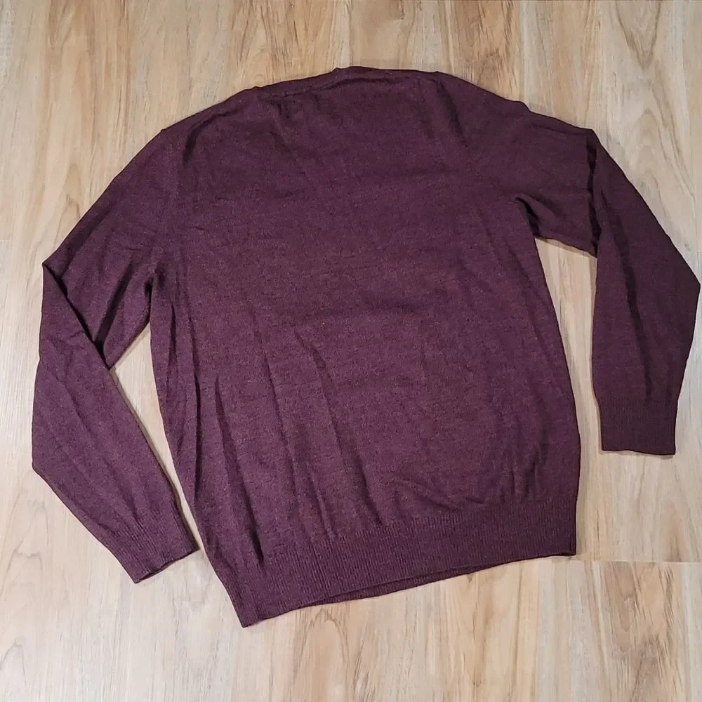 🔺️Apt 9 Wine Merino Blend Big & Tall Sweater Men's Large